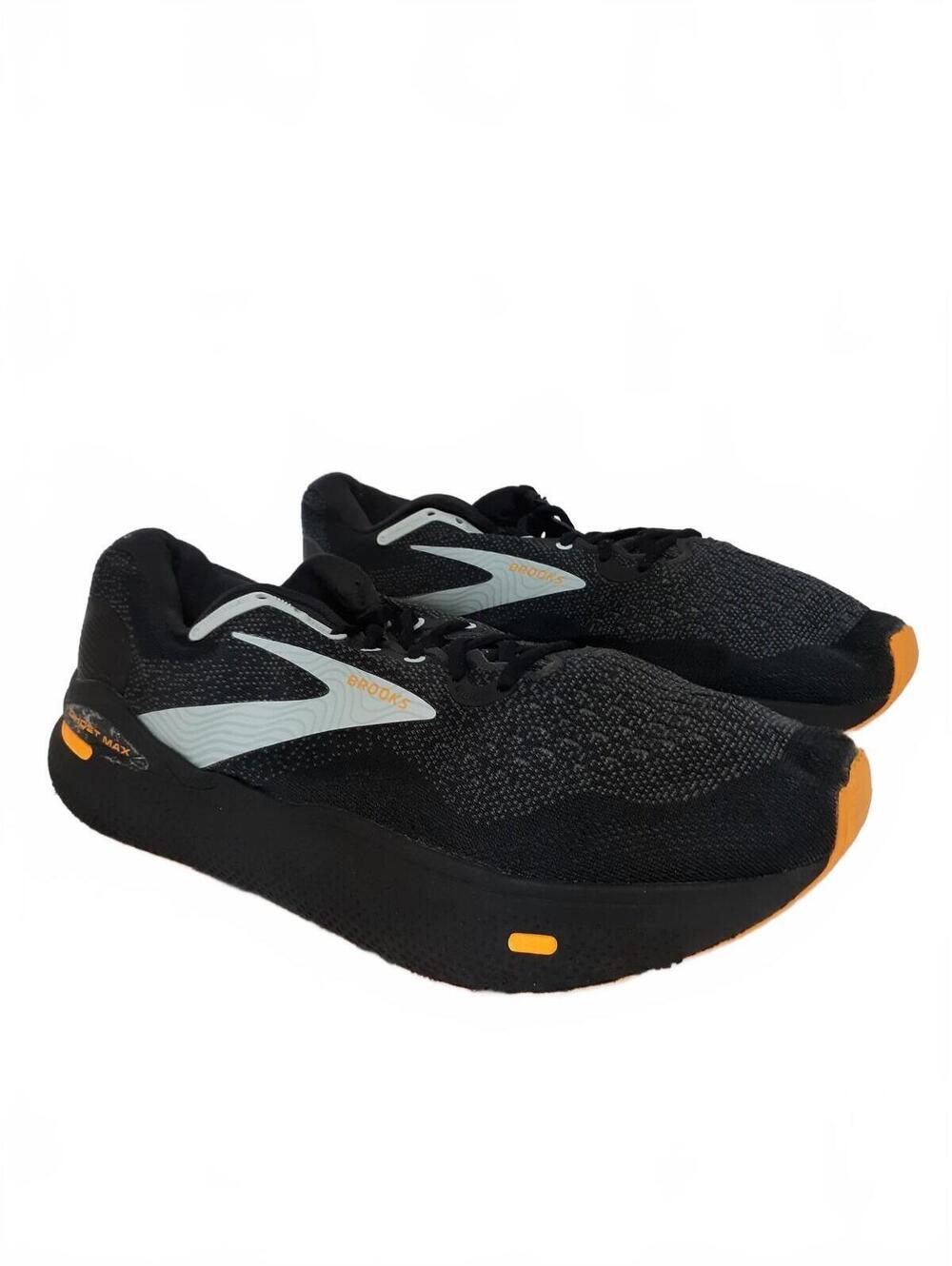 Brooks Ghost Max Men's Running Shoes Size 12 D Black Grey Orange Sneaker 110406